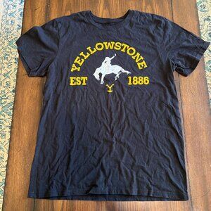 Yellowstone Black Graphic T-Shirt Large Dutton Ranch TV Show Paramount Large
